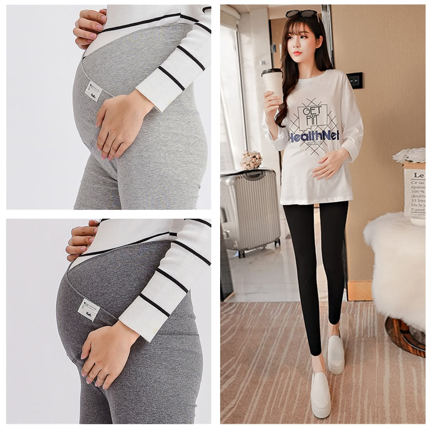 Legging Femme Enceinte Taille Basse Croisée – Confort Maternité et Soutien Doux