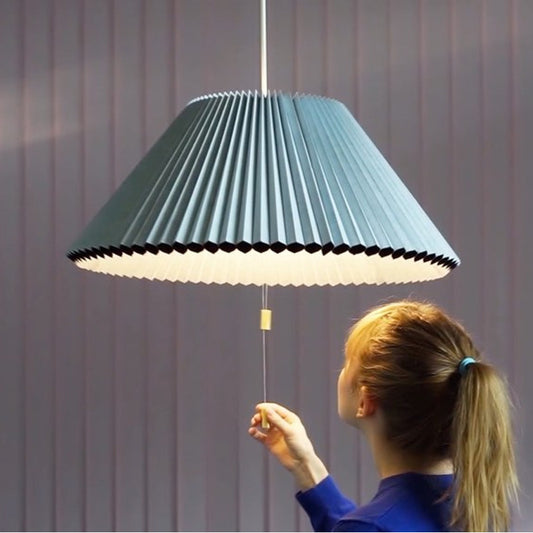 Lustre plissé déformé de style nordique moderne pour salon et salle à manger