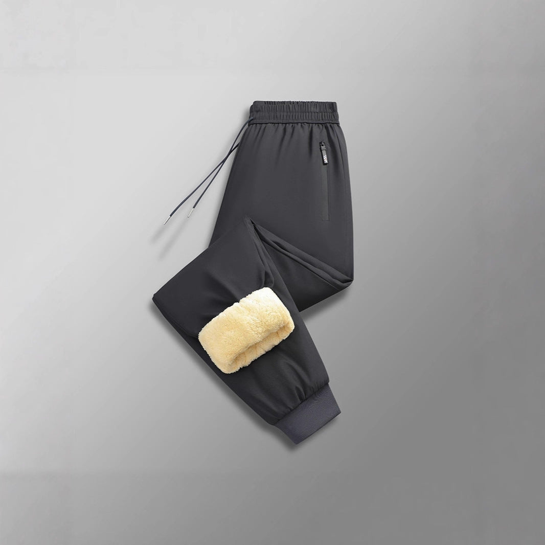 Pantalon d’hiver grande taille pour femme – Coupe droite, chaud, doublé polaire cachemire, épais et décontracté