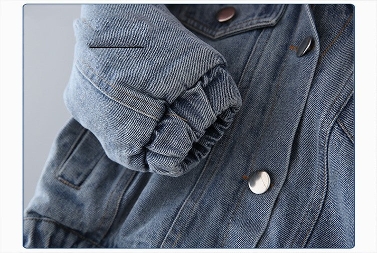 Veste en Jean Hiver Enfant – Doublure Cachemire Chaud