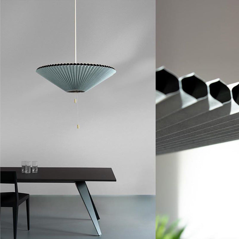 Lustre plissé déformé de style nordique moderne pour salon et salle à manger
