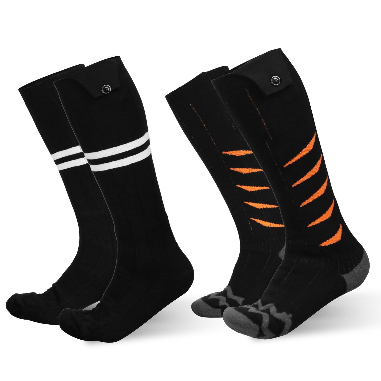 Chaussettes chauffantes électriques unisexes – 2 options, avec contrôle via application & batterie rechargeable 5000mAh – Idéal hiver, ski, randonnée, camping & chasse
