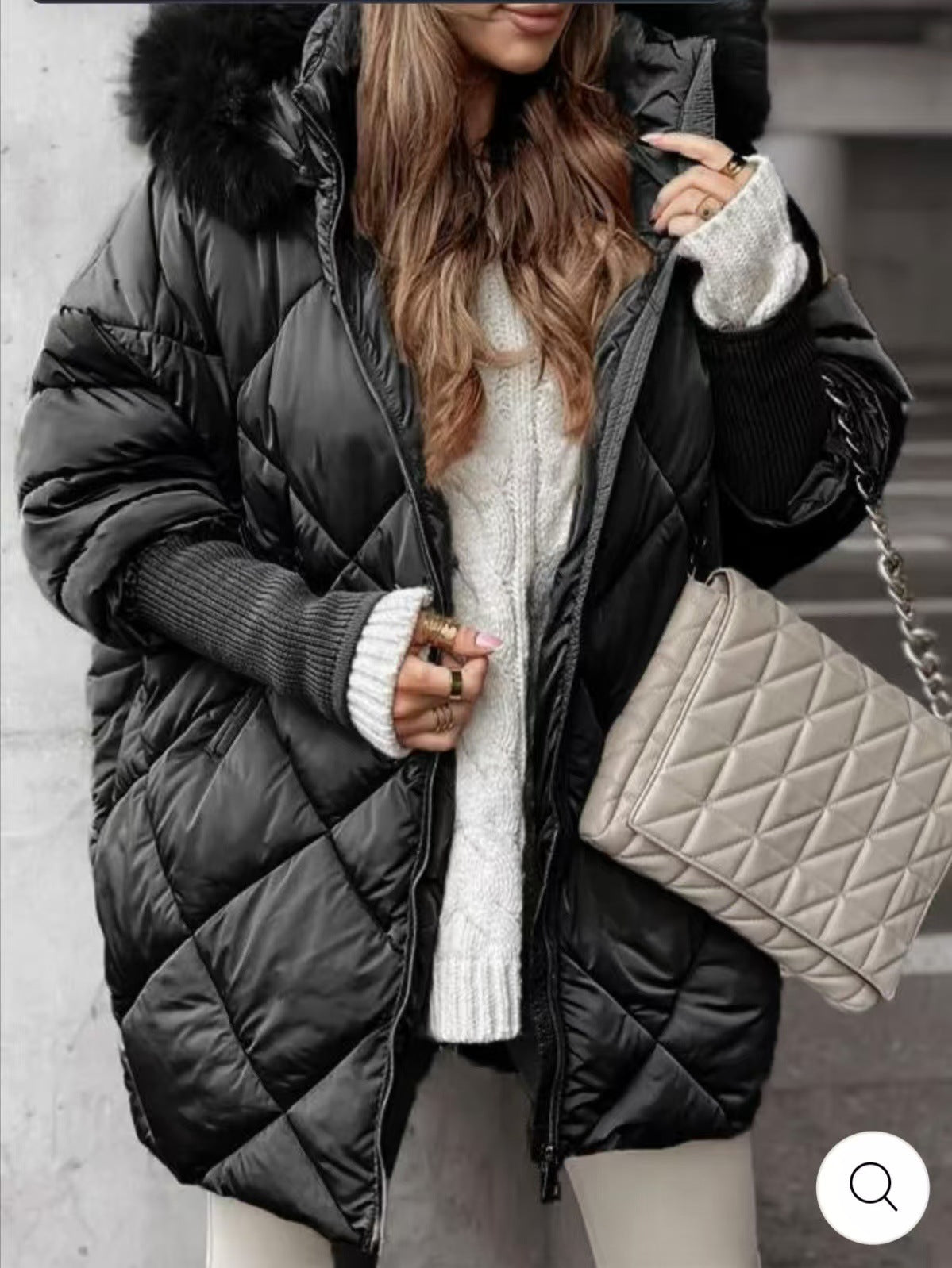 Manteau cardigan à capuche pour vêtements d'hiver