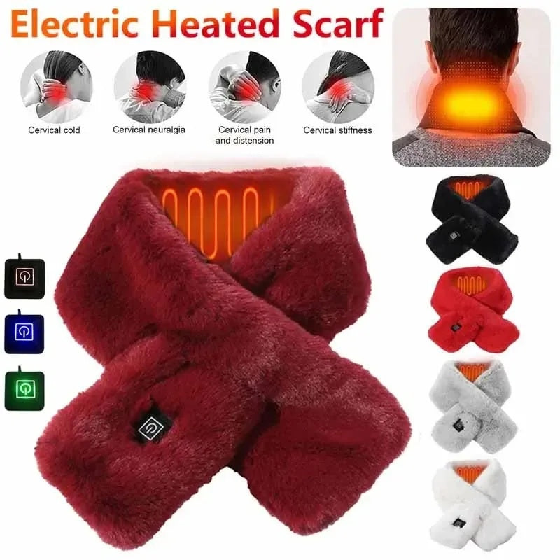Écharpe chauffante USB – Chauffe-cou électrique avec réglage 3 niveaux