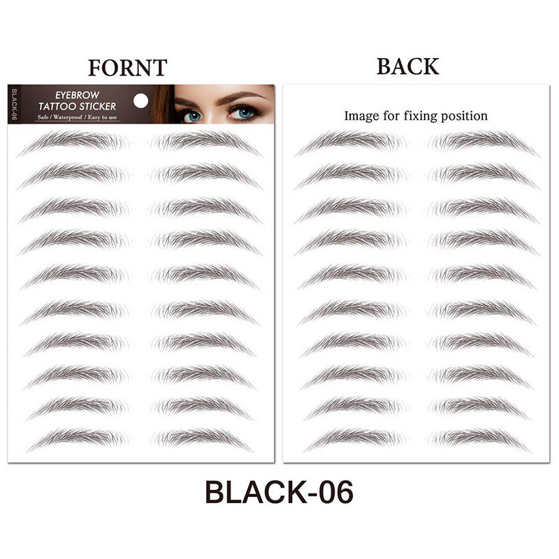 Autocollants à sourcils réalistes à base d’eau – Maquillage waterproof longue tenue