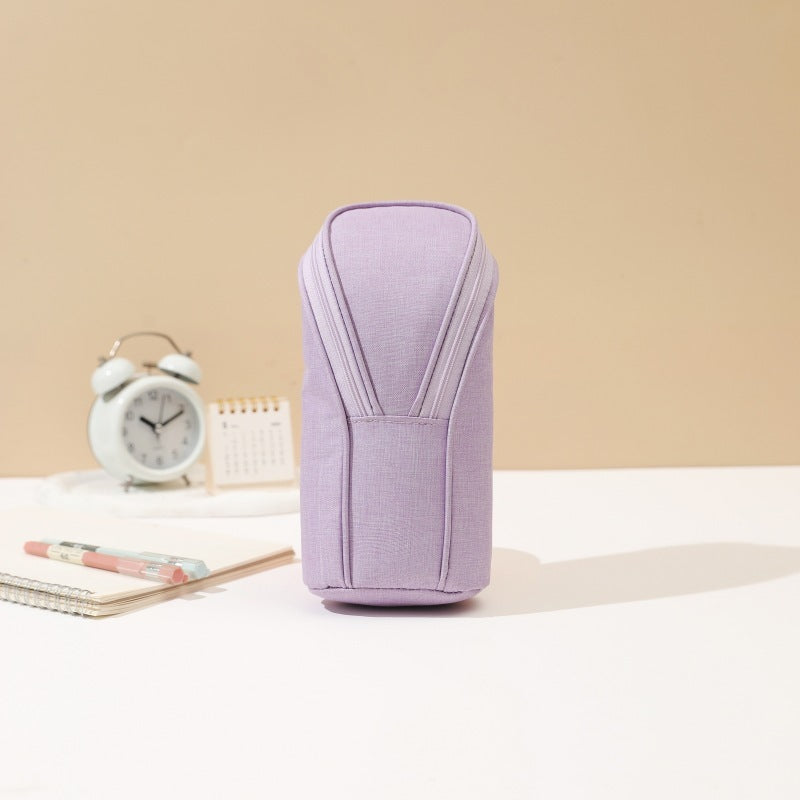 Trousse de rangement grande capacité en couleur bonbon – Support pour téléphone et papeterie