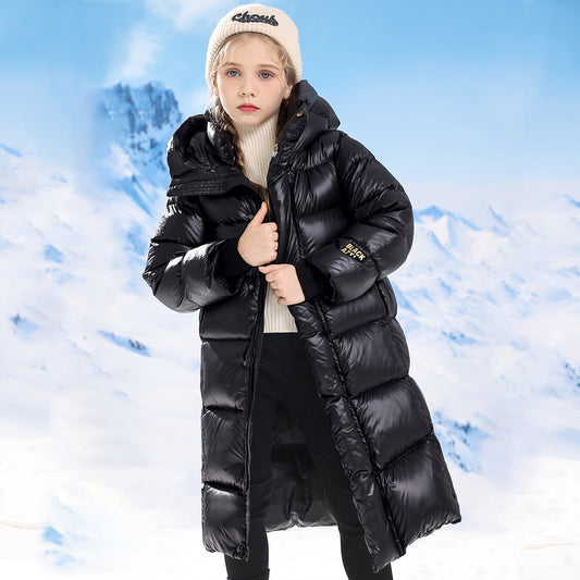 Manteau d’hiver épais en coton pour fille – Chaud, polyvalent et décontracté