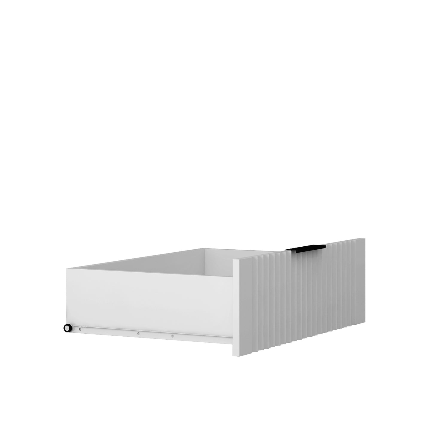 Armoire penderie blanche – Style grange, avec tringle, tiroirs et étagères ouvertes