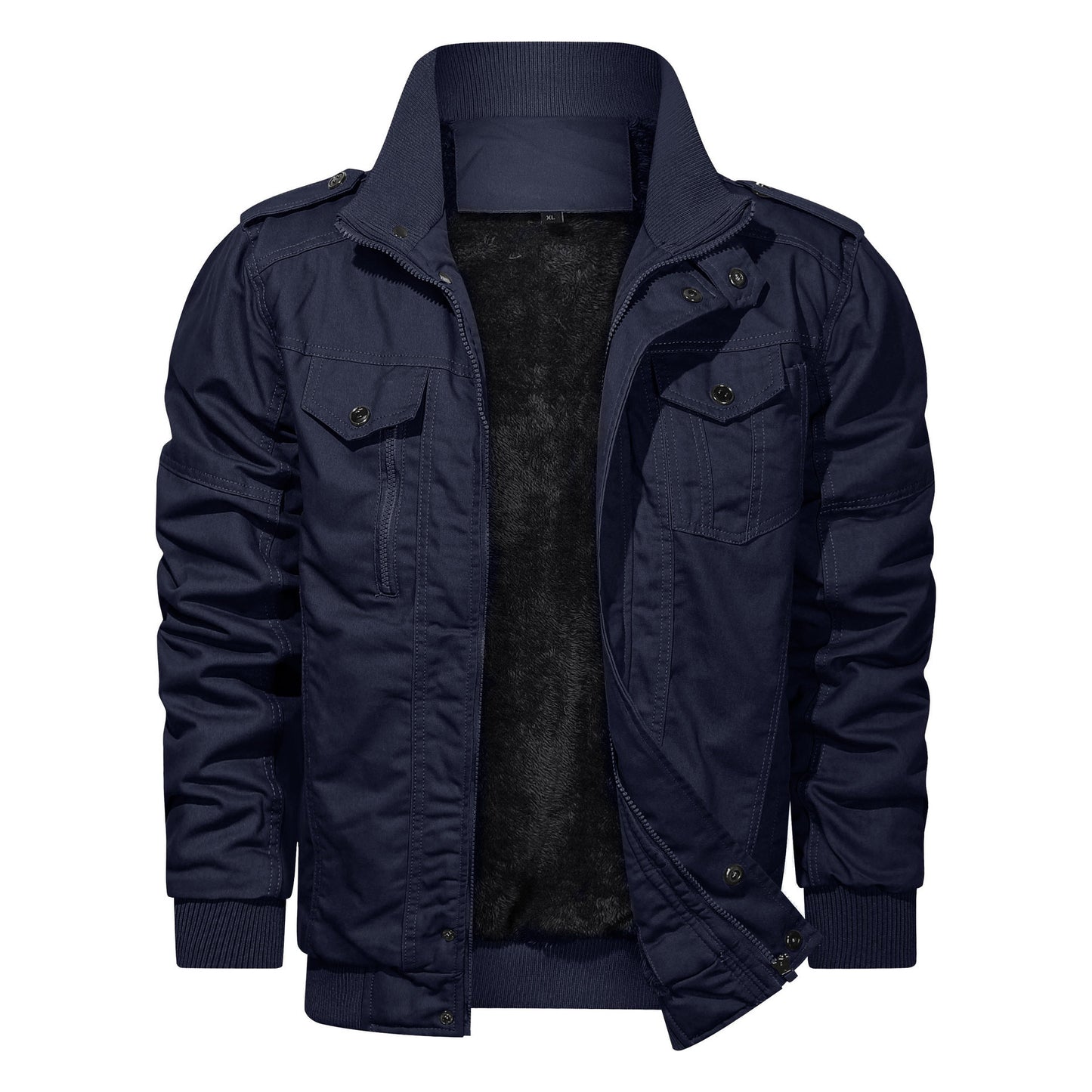 Manteau d’hiver en coton pur – Épaissi, effet velours lavé, chaud et confortable
