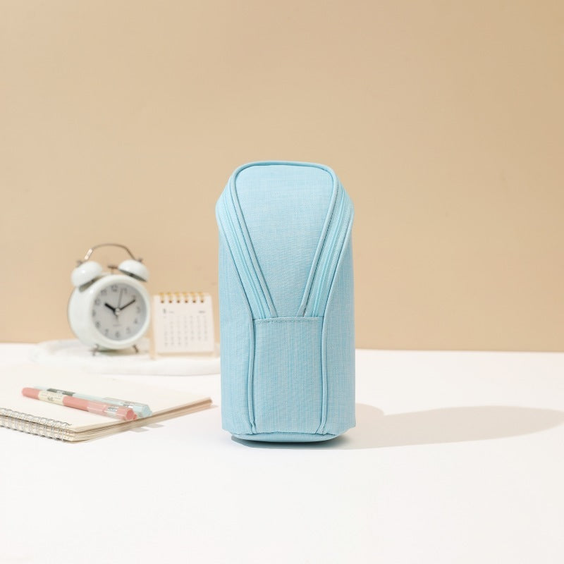 Trousse de rangement grande capacité en couleur bonbon – Support pour téléphone et papeterie