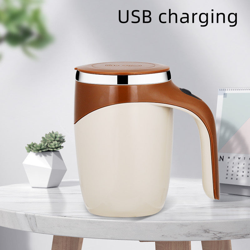 Tasse Auto-Mélangeante Électrique – Rechargeable & Magnétique | Café, Lait, Milkshake