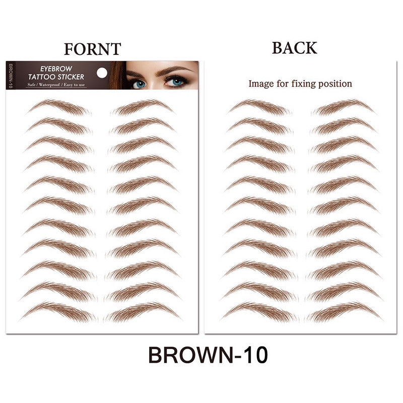 Autocollants à sourcils réalistes à base d’eau – Maquillage waterproof longue tenue