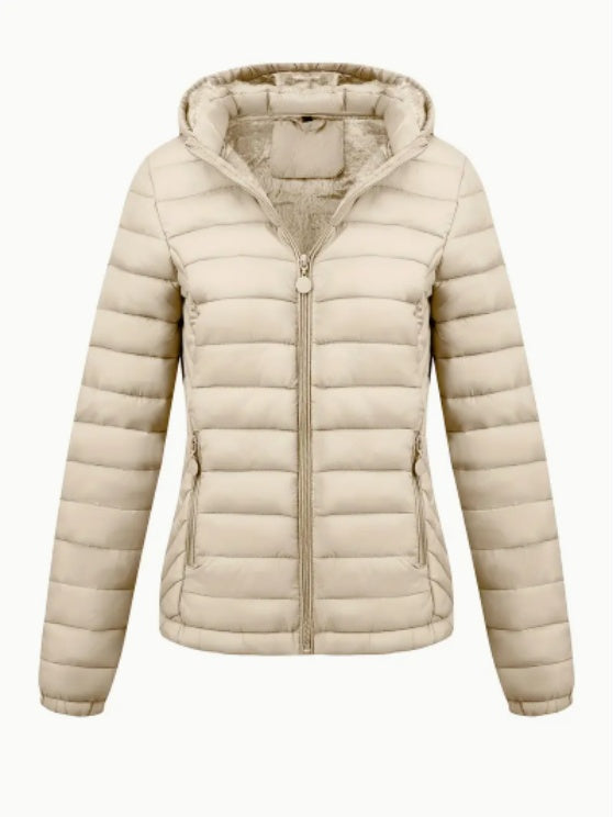 Veste d’hiver légère à capuche pour femme