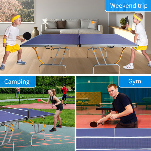 Table de Tennis de Table Pliable & Portable 8 pieds – Set Complet pour Jeux Intérieurs