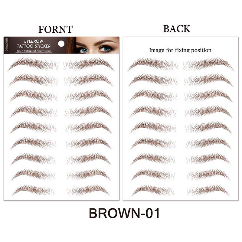 Autocollants à sourcils réalistes à base d’eau – Maquillage waterproof longue tenue