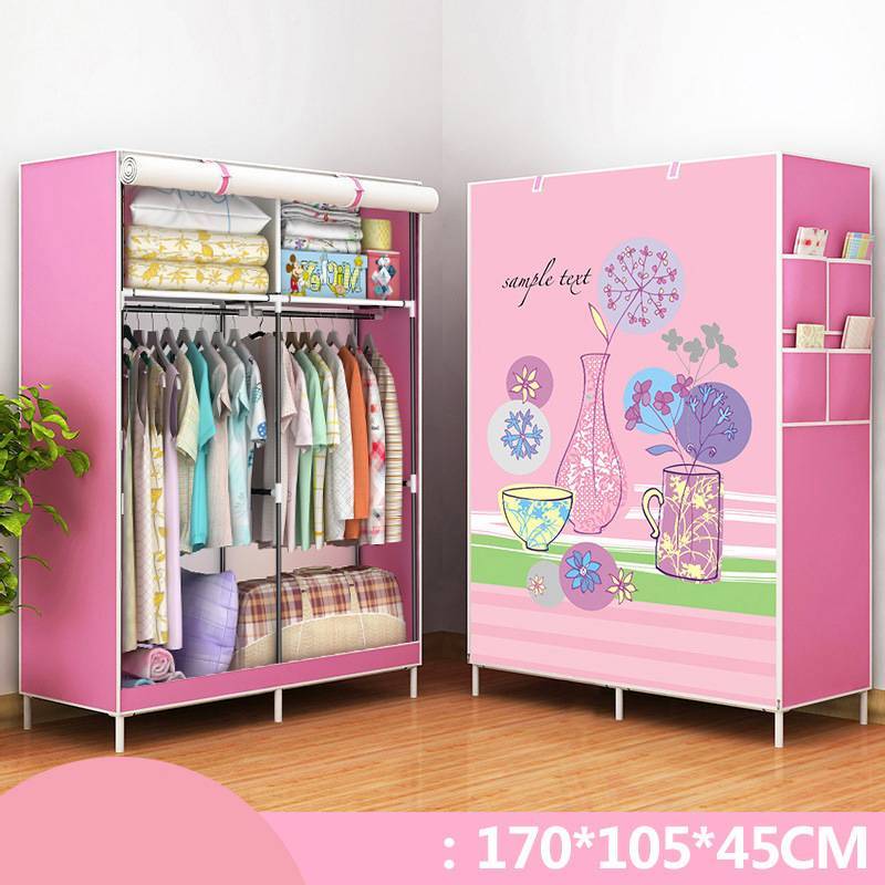 Armoire simple fermée avec housse anti-poussière – spéciale dortoir / chambre