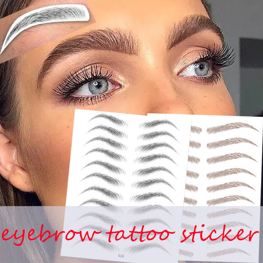 Autocollants à sourcils réalistes à base d’eau – Maquillage waterproof longue tenue