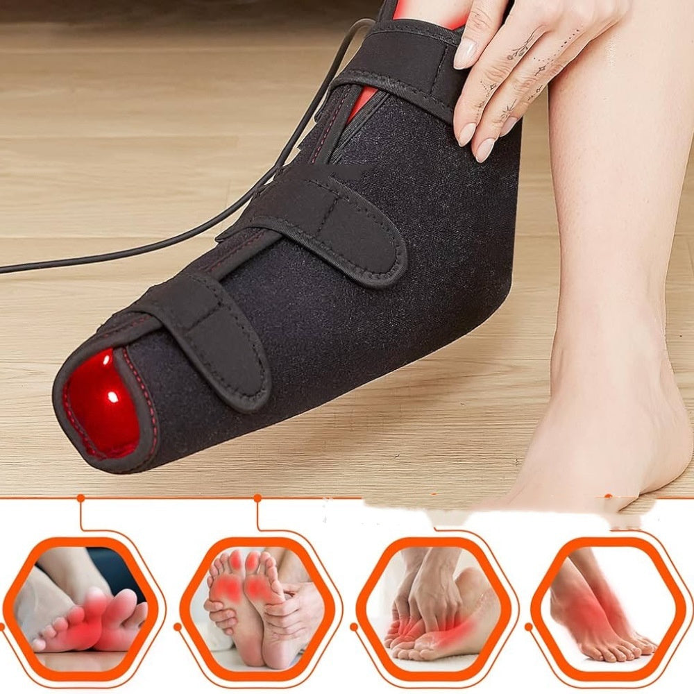 Protection pour les pieds et les chevilles avec massage chauffant et physiothérapie à lumière rouge – Protecteur articulaire