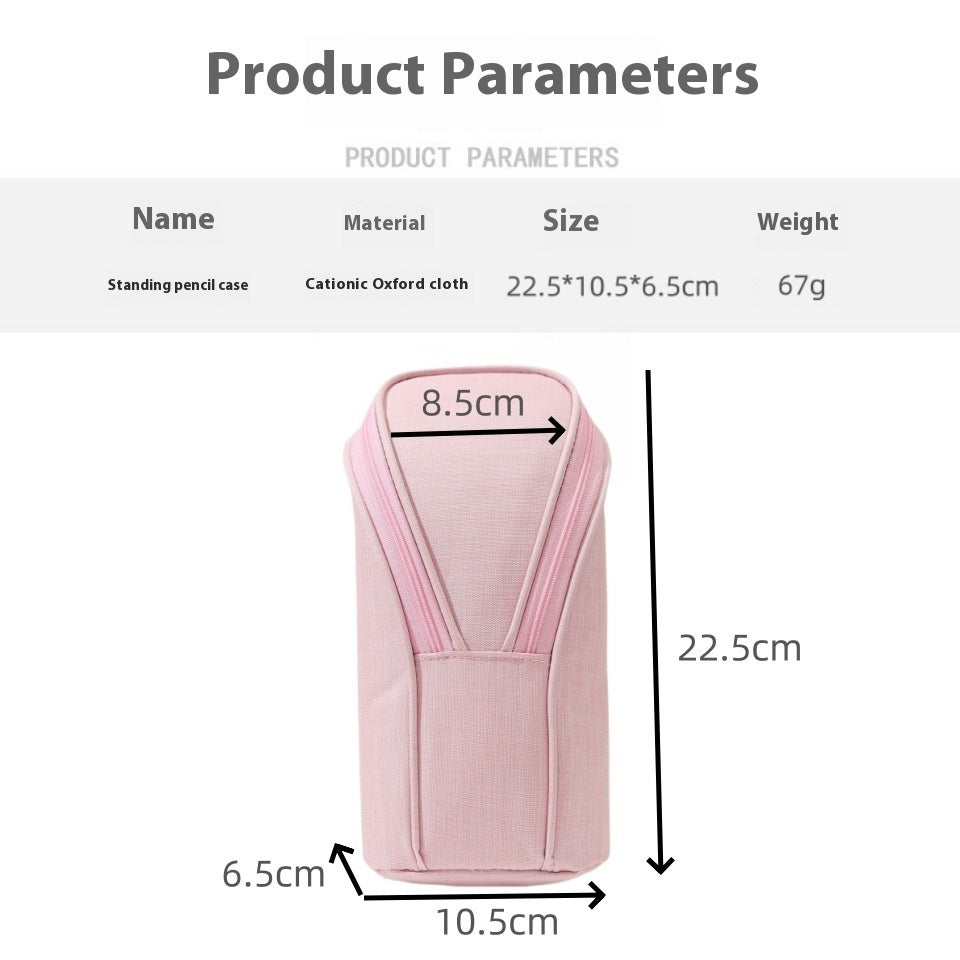 Trousse de rangement grande capacité en couleur bonbon – Support pour téléphone et papeterie