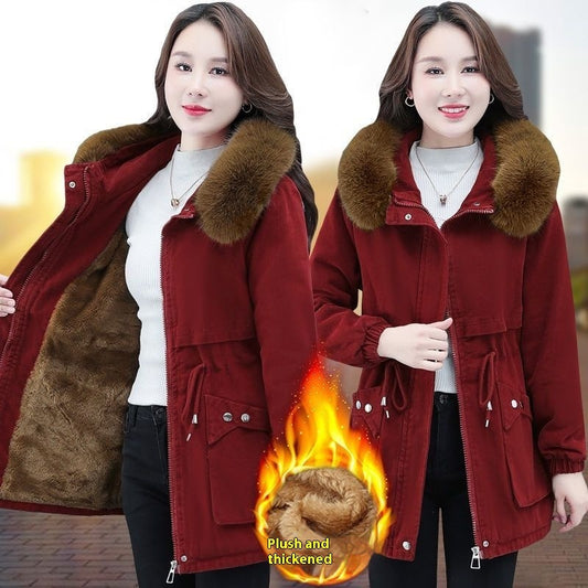 Veste courte femme hiver – Manteau ample matelassé en polaire