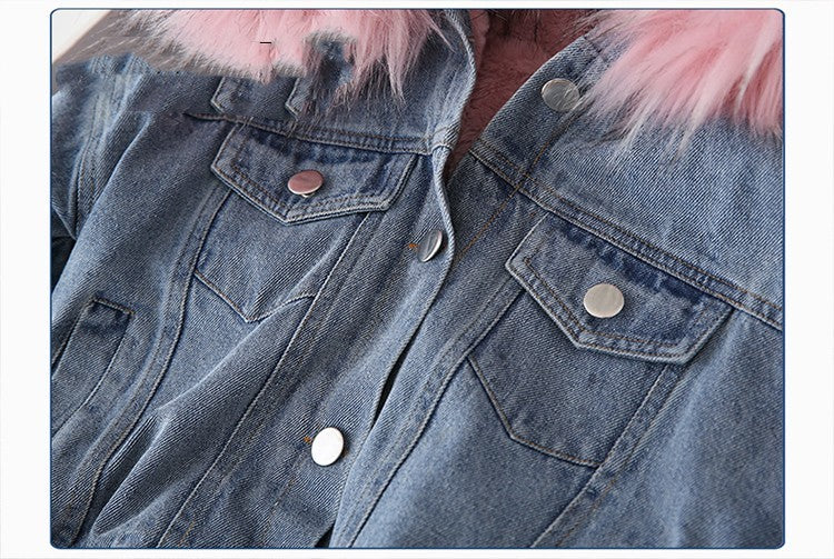 Veste en Jean Hiver Enfant – Doublure Cachemire Chaud