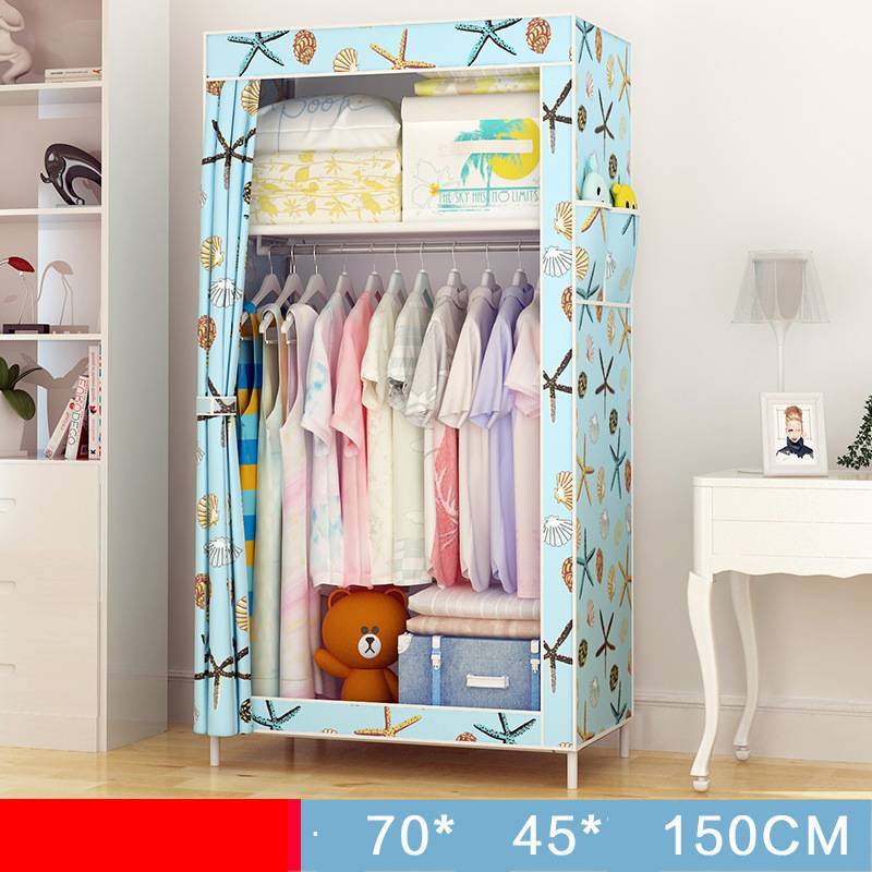 Armoire simple fermée avec housse anti-poussière – spéciale dortoir / chambre