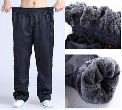 Pantalon de sport d’extérieur pour homme – Polaire épais, coupe-vent et chaud