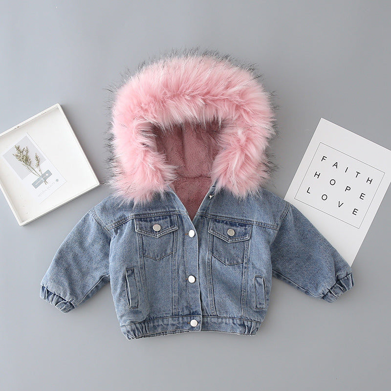 Veste en Jean Hiver Enfant – Doublure Cachemire Chaud