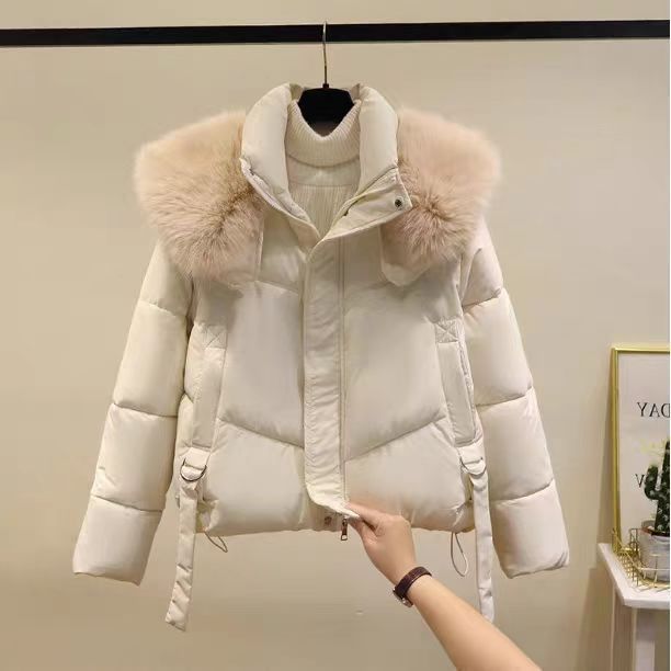 Manteau d’hiver noir femme – Veste matelassée en coton chaud
