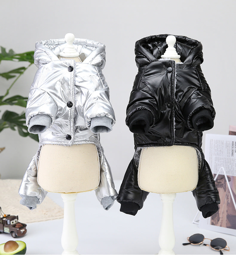 Manteau d’hiver rembourré pour chien – Vêtement chaud en coton, quatre pattes