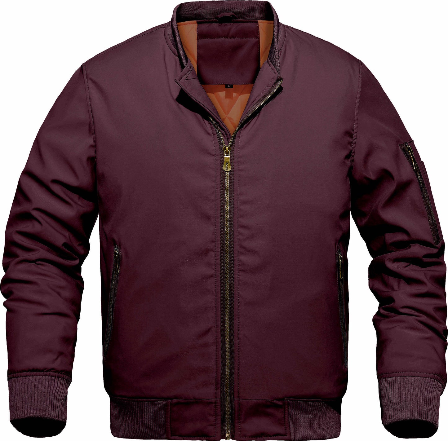 Blouson aviateur homme d’hiver – Veste style baseball, épaisse et chaude, coupe-vent avec poignets côtelés, manteau décontracté