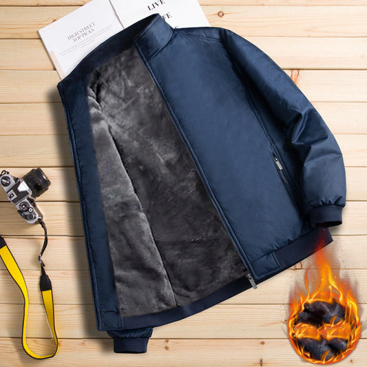 Blouson aviateur homme – Veste d’hiver en polaire peluche, nouveau modèle