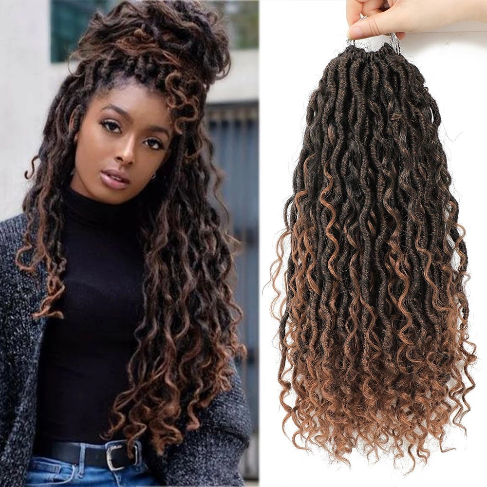 Tresses décoiffées avec mèches synthétiques au crochet