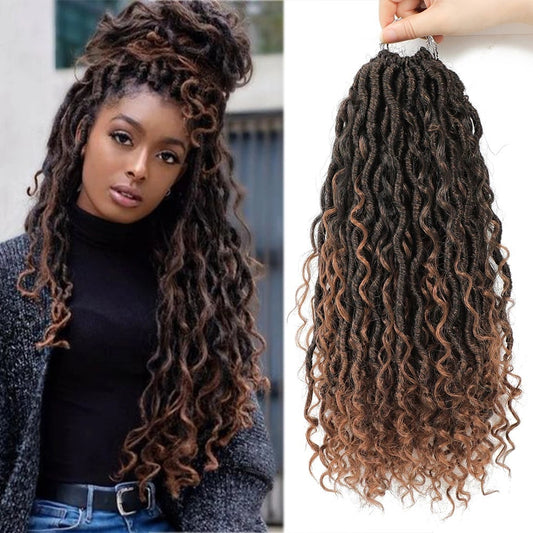 Tresses décoiffées avec mèches synthétiques au crochet