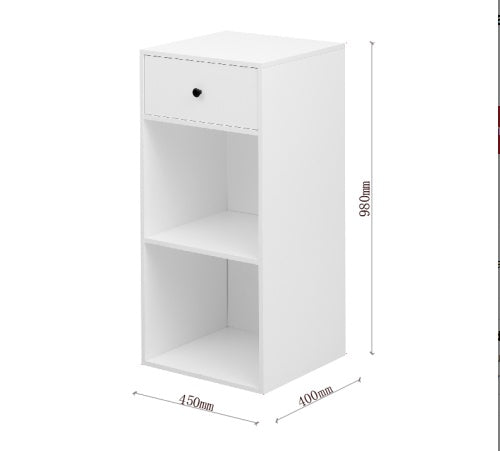 Meuble de rangement blanc au design simple avec tiroirs – buffet / commode