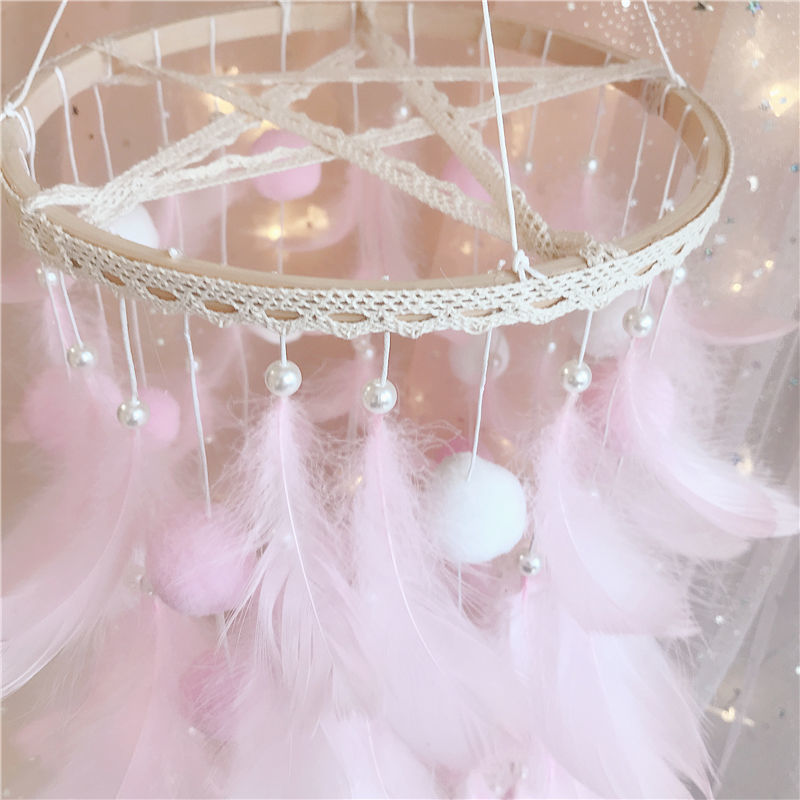 Attrape-rêves décoration chambre fille – Pendentif ornement mural
