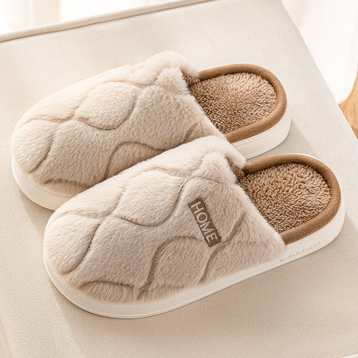Chaussons en peluche d’hiver – Pour femmes, hommes, intérieur et chambre