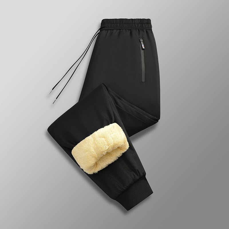 Pantalon d’hiver grande taille pour femme – Coupe droite, chaud, doublé polaire cachemire, épais et décontracté