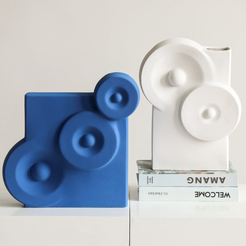 Vase en céramique pour salon – décoration douce et élégante pour maison ou salle d’exposition