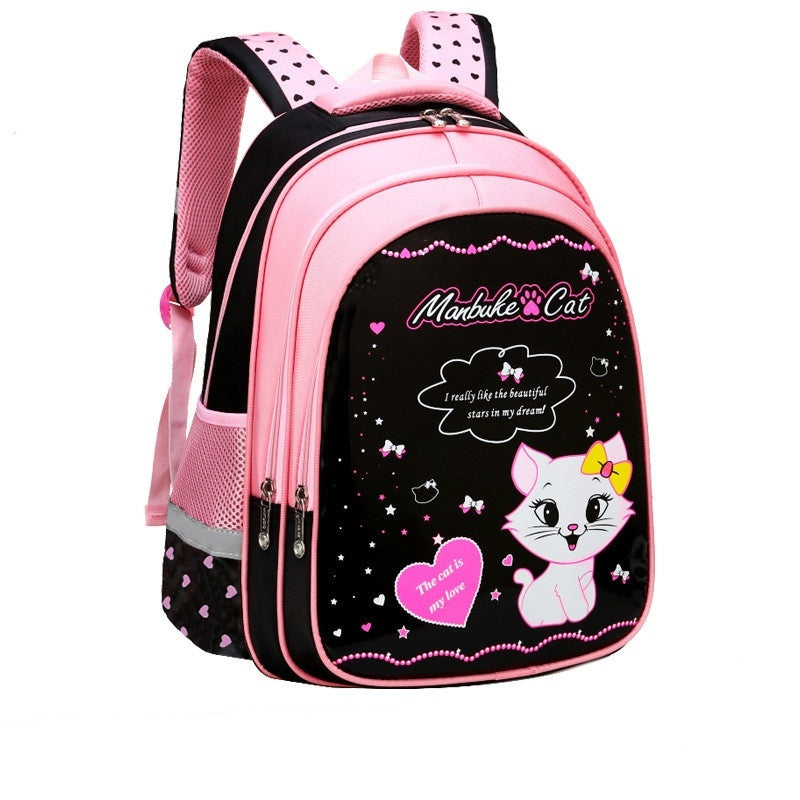 Sac à dos scolaire pour enfants avec motif de chat mignon
