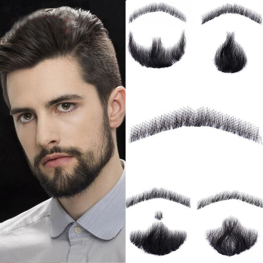 Barbe Postiche Homme en Vrais Cheveux – Effet Réaliste pour Maquillage Cinéma, Télévision ou Cosplay