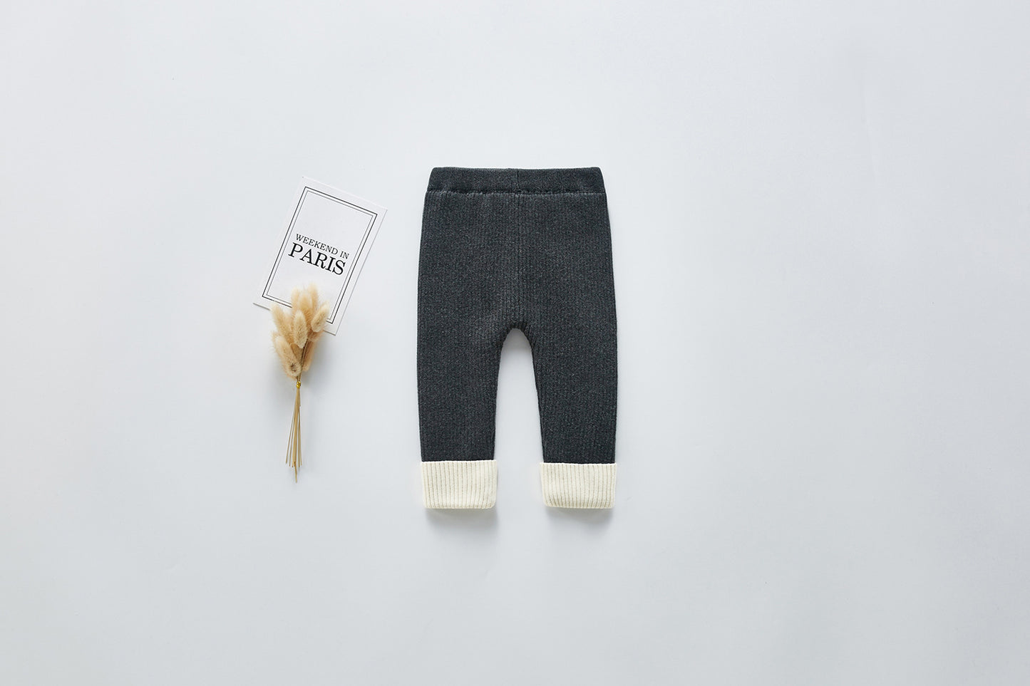 Leggings épais en tricot doublés de peluche