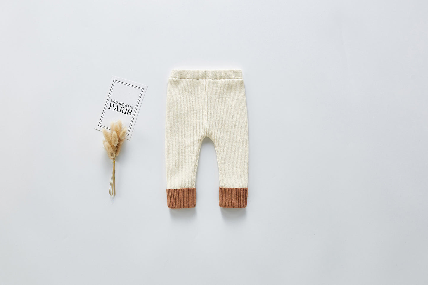 Leggings épais en tricot doublés de peluche