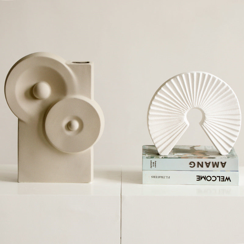 Vase en céramique pour salon – décoration douce et élégante pour maison ou salle d’exposition
