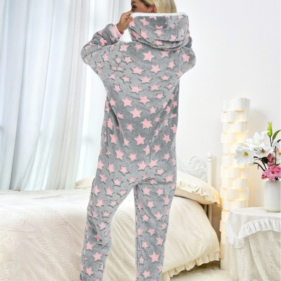 Pyjama une-pièce femme – Style européen & américain, automne & hiver