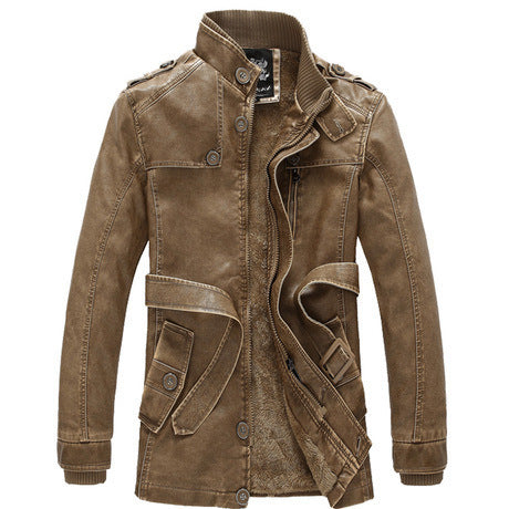 Trench Coat Long en Cuir pour Homme – Élégance Intemporelle & Style Urbain