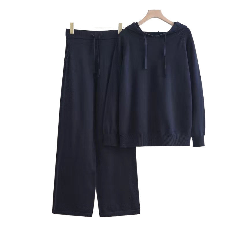 Ensemble deux pièces tricoté – Style sport décontracté