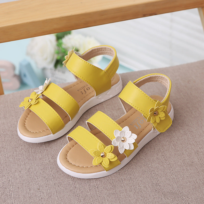 Sandales enfant – Chaussures bébé fille style princesse à fleurs
