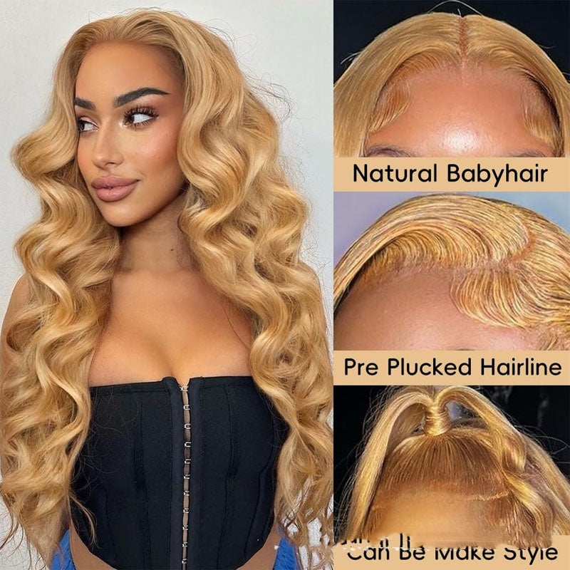 Perruque en cheveux humains – Dentelle frontale 13x4 – 100 % cheveux naturels – Bonnet intégré