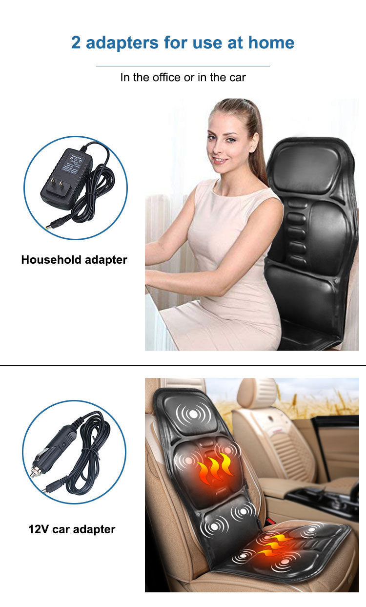 Coussin de Massage Multifonction – Vibration, Chauffage & Airbags (pour Véhicule ou Maison)